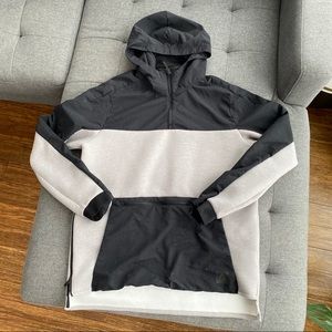 Reebok Hoodie Pullover Two Toned Quarter Zip